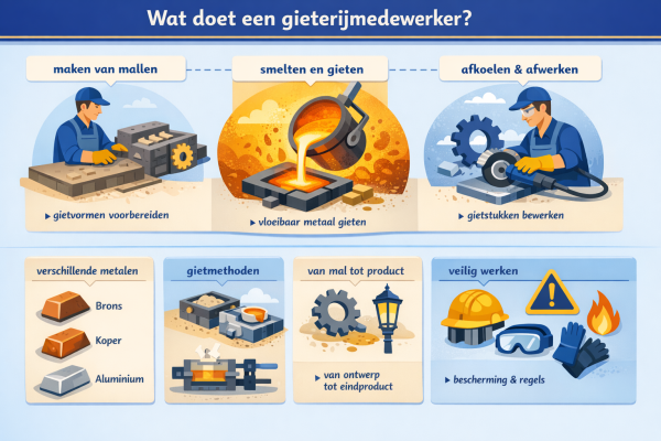 Alles over het beroep gieterijmedewerker Wat doet een gieterijmedewerker